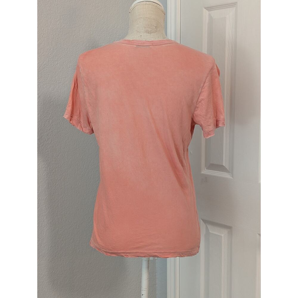 Cotton Citizen Womens Basic Salmon Pink T-Shirt Size XS Distressed - Picture 2 of 5